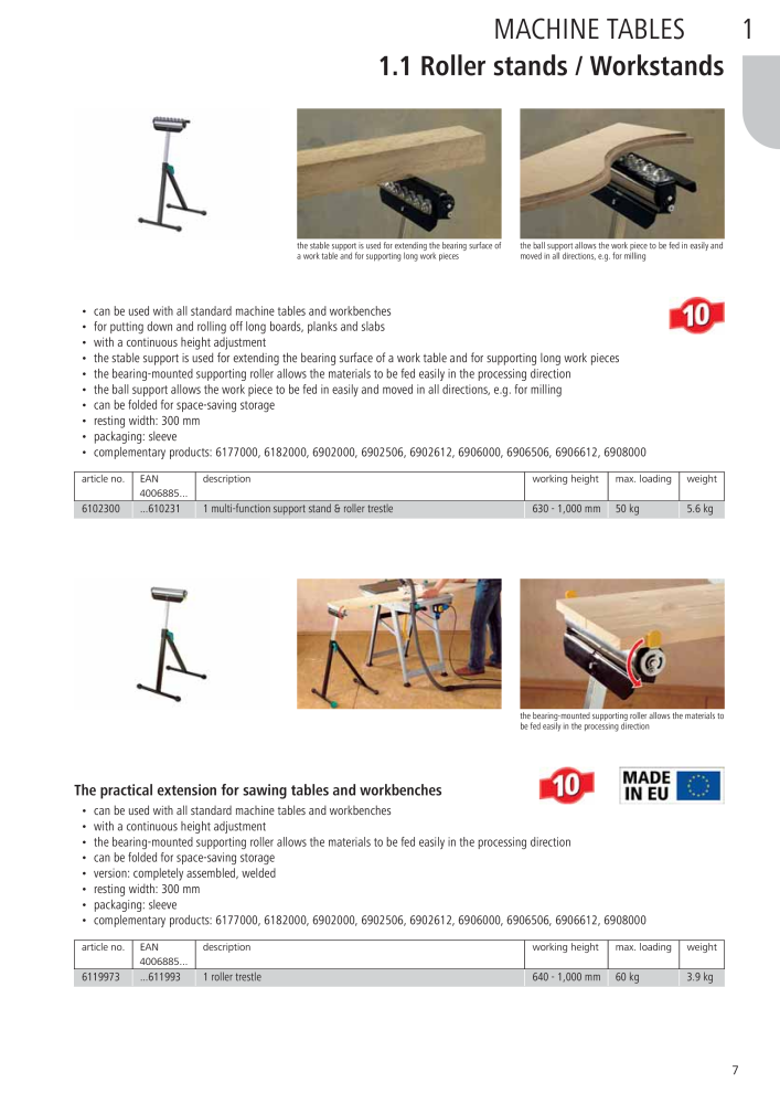 Wolfcraft Main Catalogue Tools Nb. : 2027 - Page 7