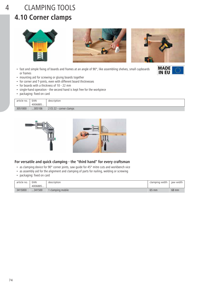 Wolfcraft Main Catalogue Tools Nº: 2027 - Página 74