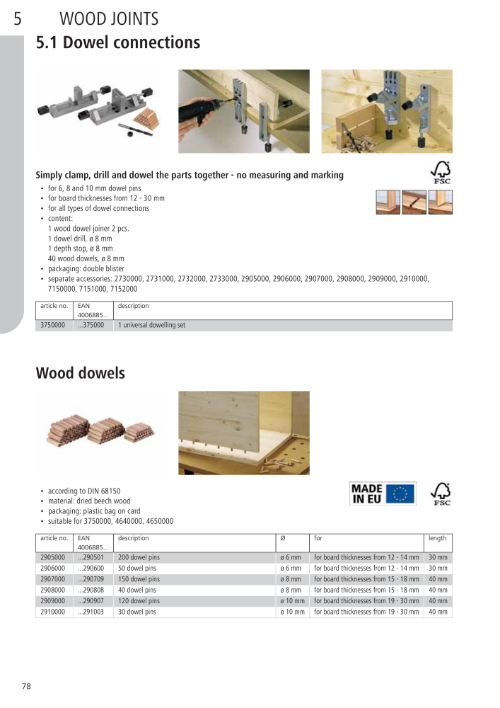 Wolfcraft Main Catalogue Tools Č. 2027 - Strana 78