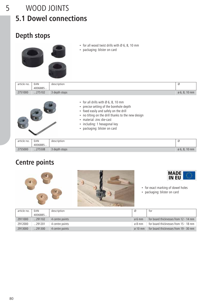 Wolfcraft Main Catalogue Tools Nb. : 2027 - Page 80