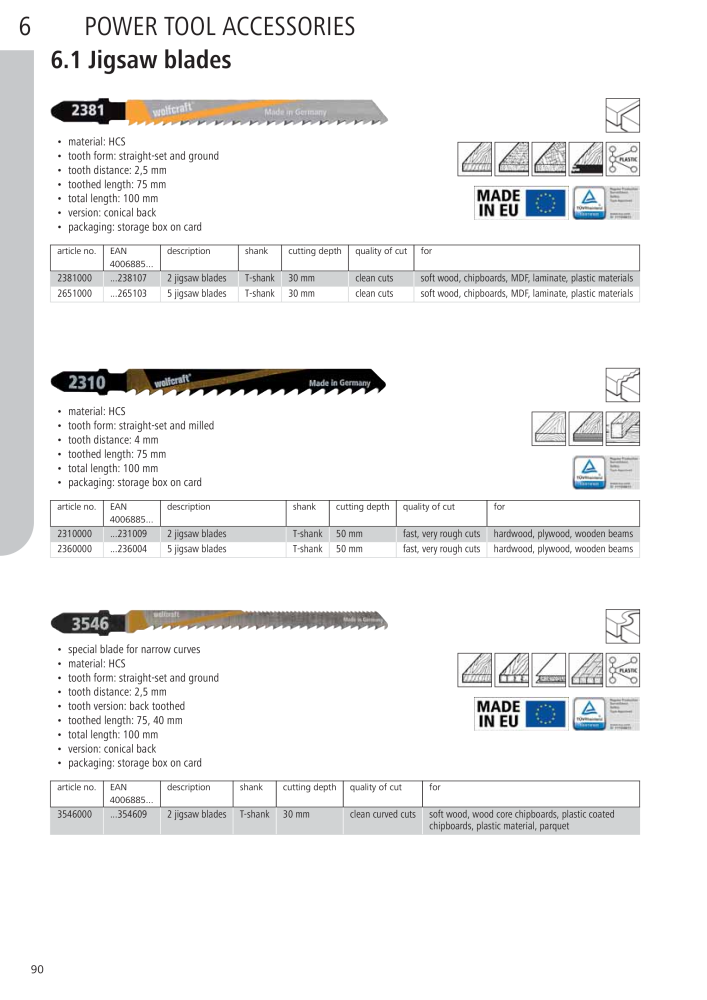 Wolfcraft Main Catalogue Tools Nº: 2027 - Página 90