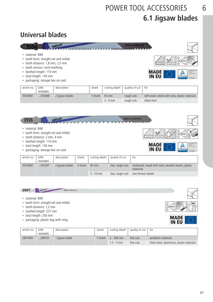 Wolfcraft Main Catalogue Tools n.: 2027 - Pagina 97