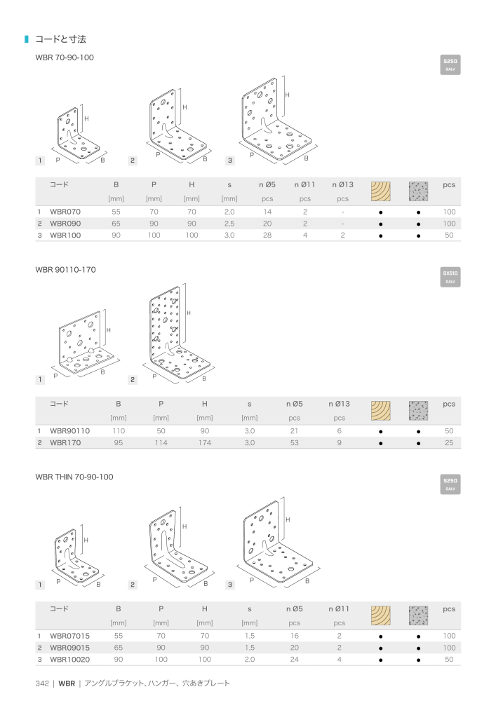 Rothoblaas - 木造建築コネクタ NO.: 20271 - Page 342