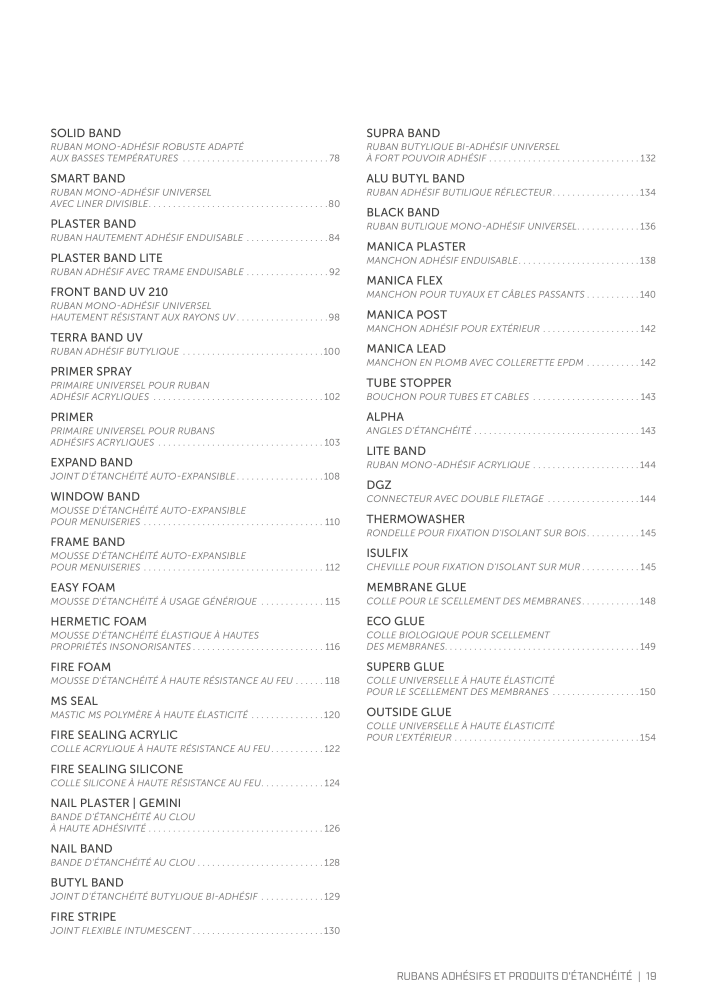 Rothoblaas - Bandes, mastics et toiles Nb. : 20278 - Page 19