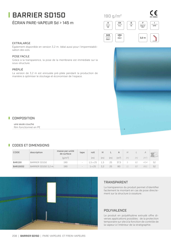 Rothoblaas - Bandes, mastics et toiles Nb. : 20278 - Page 208