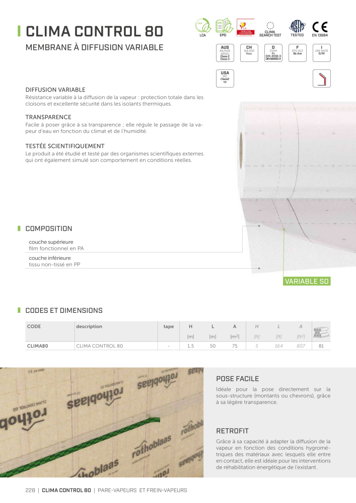 Rothoblaas - Bandes, mastics et toiles Nb. : 20278 - Page 228