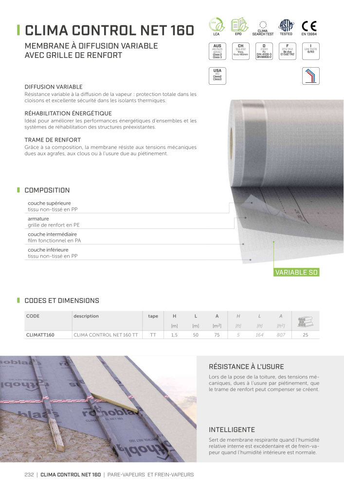 Rothoblaas - Bandes, mastics et toiles Nb. : 20278 - Page 232