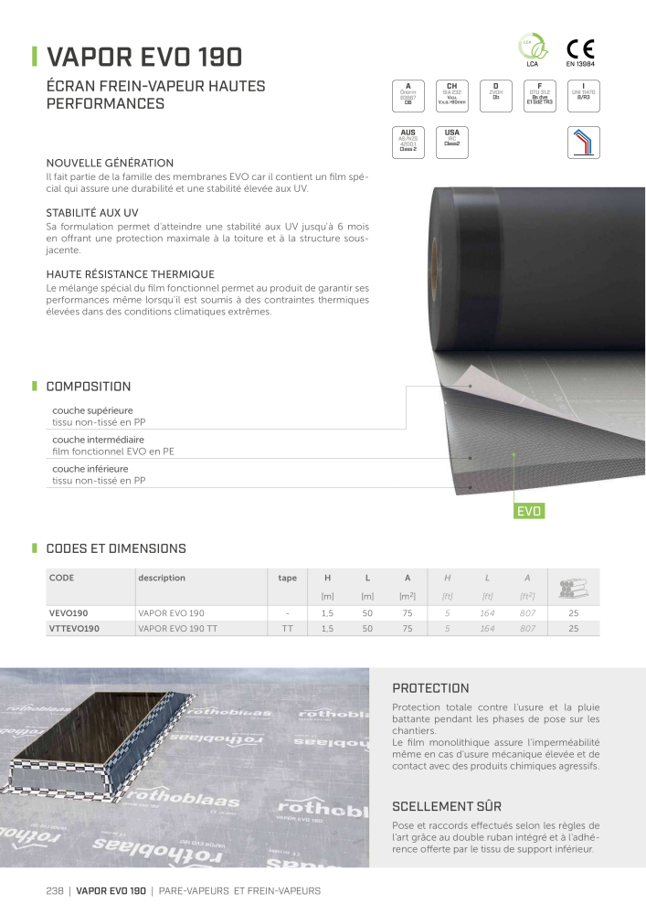 Rothoblaas - Bandes, mastics et toiles Nb. : 20278 - Page 238