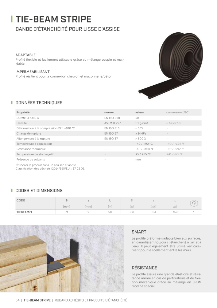 Rothoblaas - Bandes, mastics et toiles Nb. : 20278 - Page 54