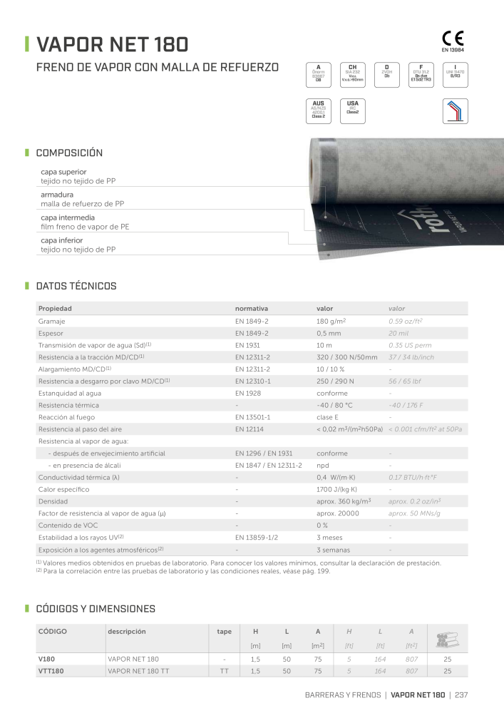 Rothoblaas - Cintas, selladores y webs NR.: 20279 - Strona 237