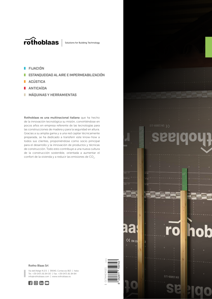 Rothoblaas - Cintas, selladores y webs NR.: 20279 - Seite 339