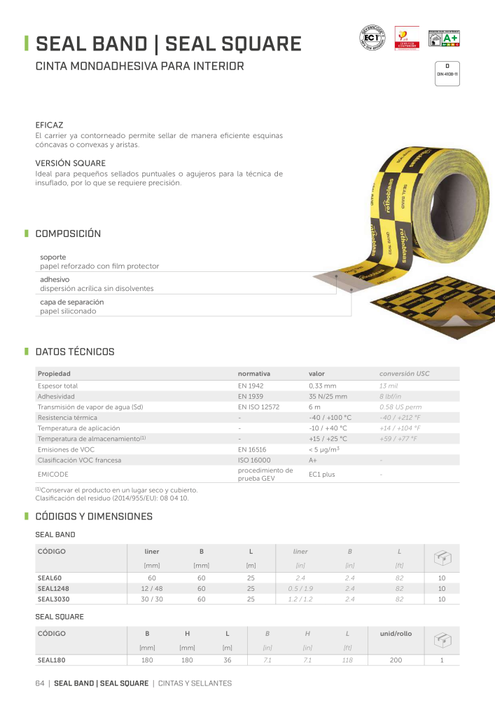 Rothoblaas - Cintas, selladores y webs NO.: 20279 - Page 64