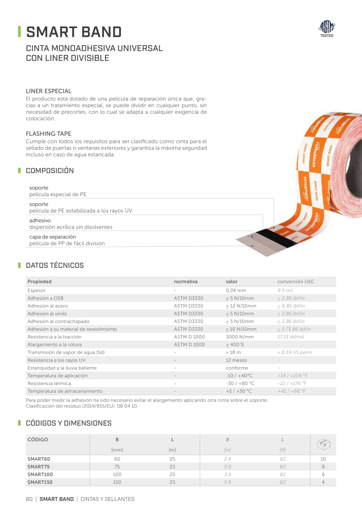 Rothoblaas - Cintas, selladores y webs NO.: 20279 - Page 80