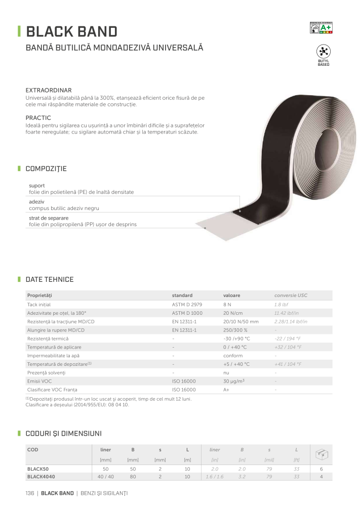 Rothoblaas - Benzi, materiale de etanșare și bandă Nb. : 20281 - Page 136