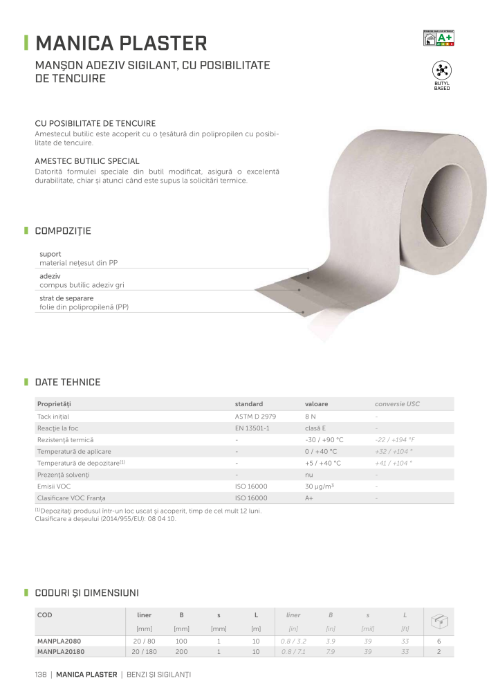 Rothoblaas - Benzi, materiale de etanșare și bandă Nº: 20281 - Página 138