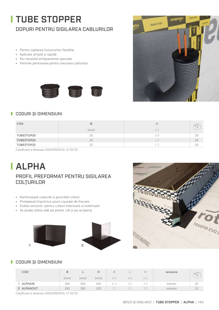 Rothoblaas - Benzi, materiale de etanșare și bandă Nº: 20281 - Página 143