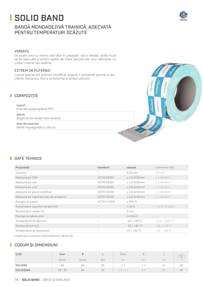 Rothoblaas - Benzi, materiale de etanșare și bandă Nb. : 20281 - Page 78