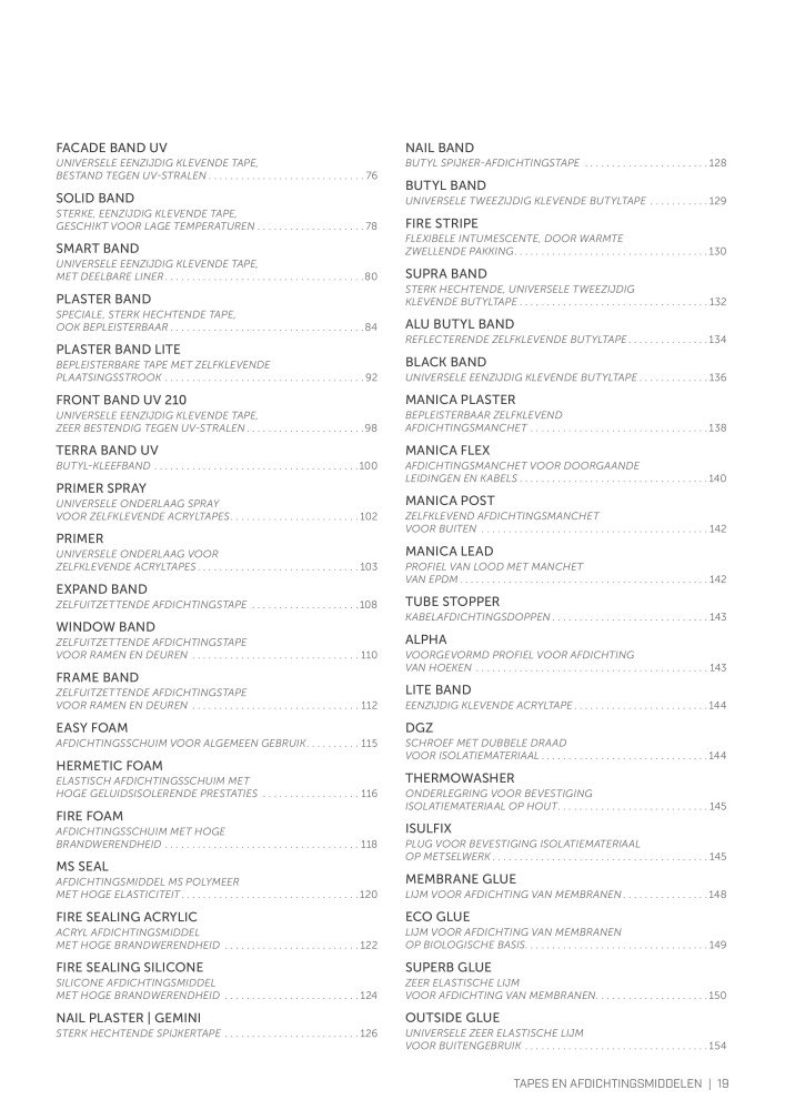 Rothoblaas - Tapes, kitten en webs Nb. : 20288 - Page 19