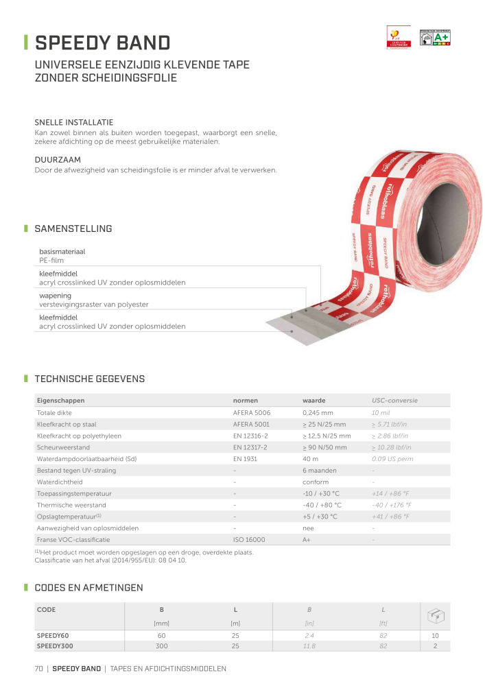 Rothoblaas - Tapes, kitten en webs NR.: 20288 - Pagina 70