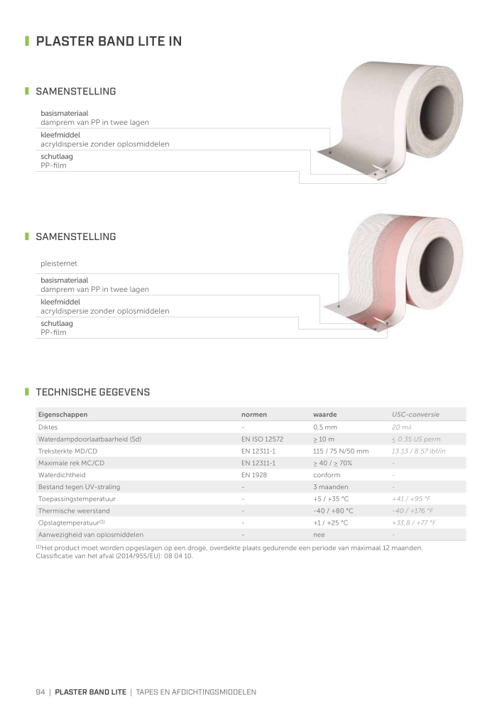 Rothoblaas - Tapes, kitten en webs NO.: 20288 - Page 94