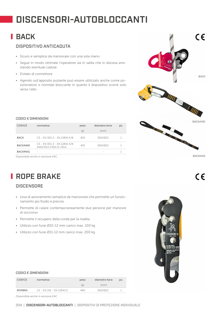 Rothoblaas - Sistemi anticaduta e dispositivi di sicurezza n.: 20292 - Pagina 204