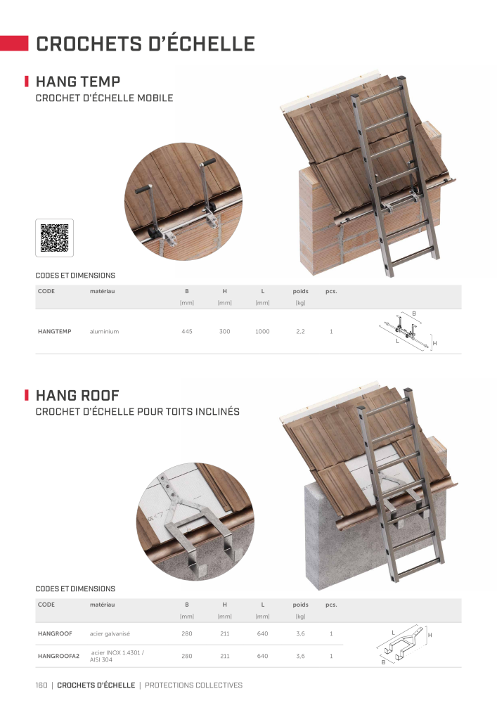 Rothoblaas - Systèmes antichute et dispositifs de sécurité Nb. : 20293 - Page 160