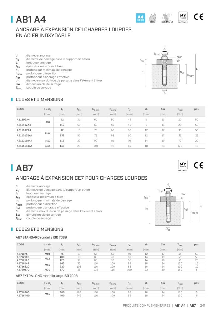 Rothoblaas - Systèmes antichute et dispositifs de sécurité Nb. : 20293 - Page 241