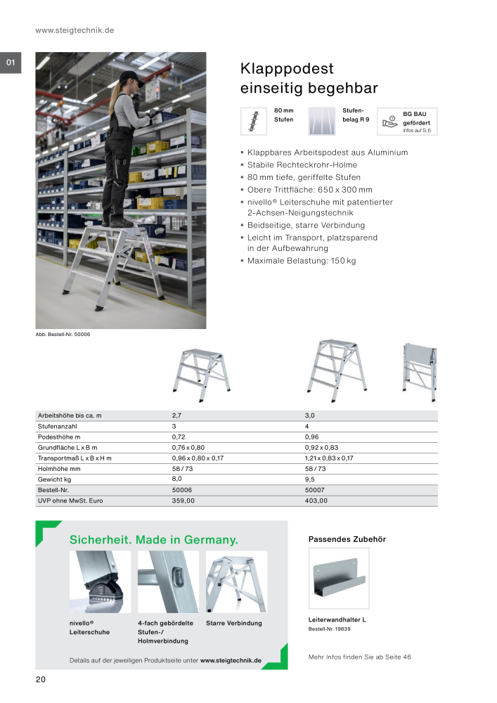 MUNK - Tritte / Podeste, Dielen und Material Handling NR.: 20317 - Seite 20