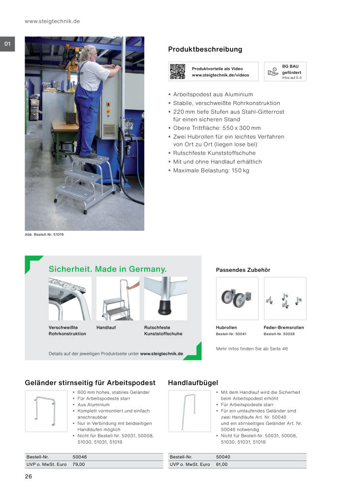 MUNK - Tritte / Podeste, Dielen und Material Handling NR.: 20317 - Strona 26