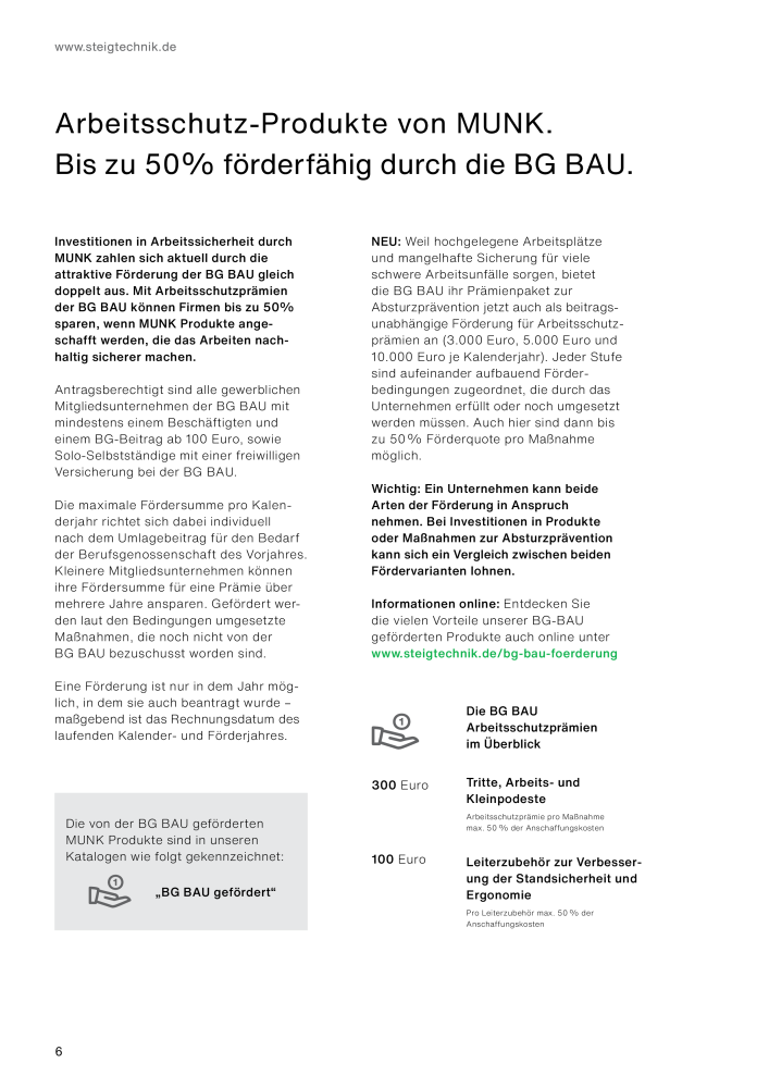 MUNK - Tritte / Podeste, Dielen und Material Handling NR.: 20317 - Strona 6