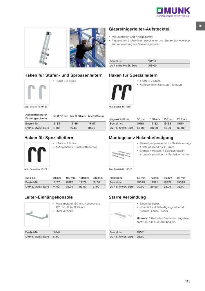 MUNK - Leitern, Plattformen, Podesttreppen und FlexxLift NR.: 20318 - Pagina 115