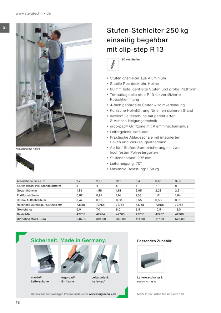 MUNK - Leitern, Plattformen, Podesttreppen und FlexxLift NR.: 20318 - Pagina 18