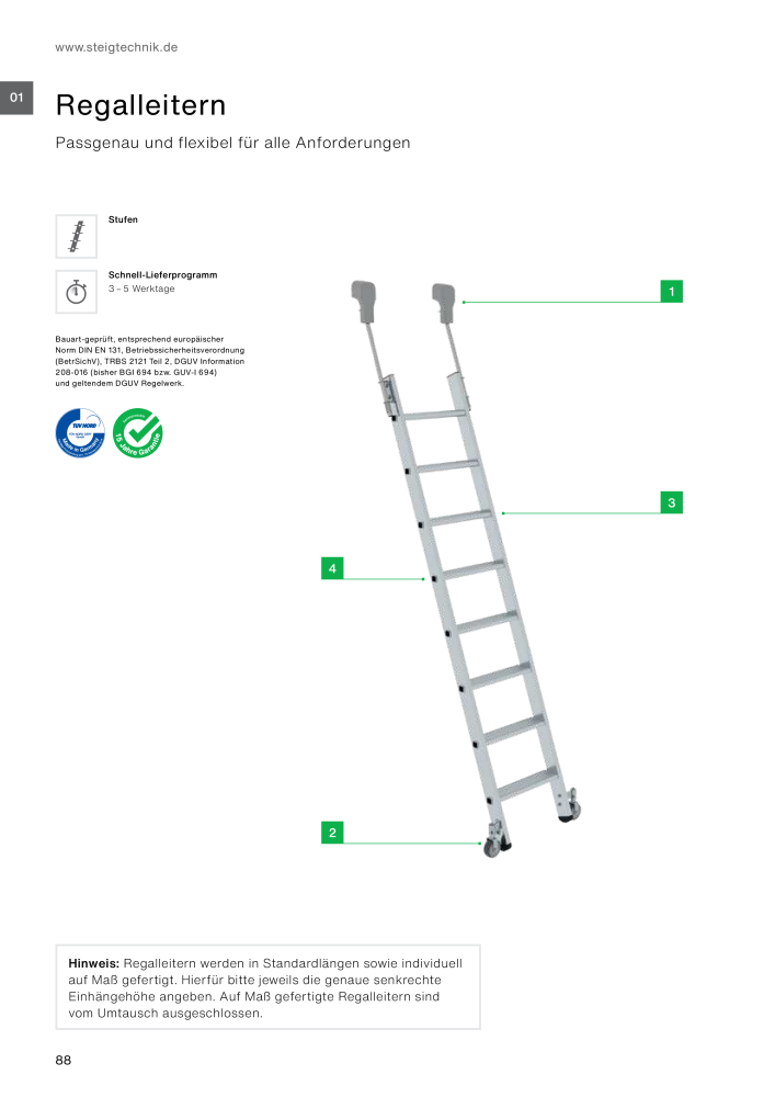 MUNK - Leitern, Plattformen, Podesttreppen und FlexxLift NR.: 20318 - Seite 88