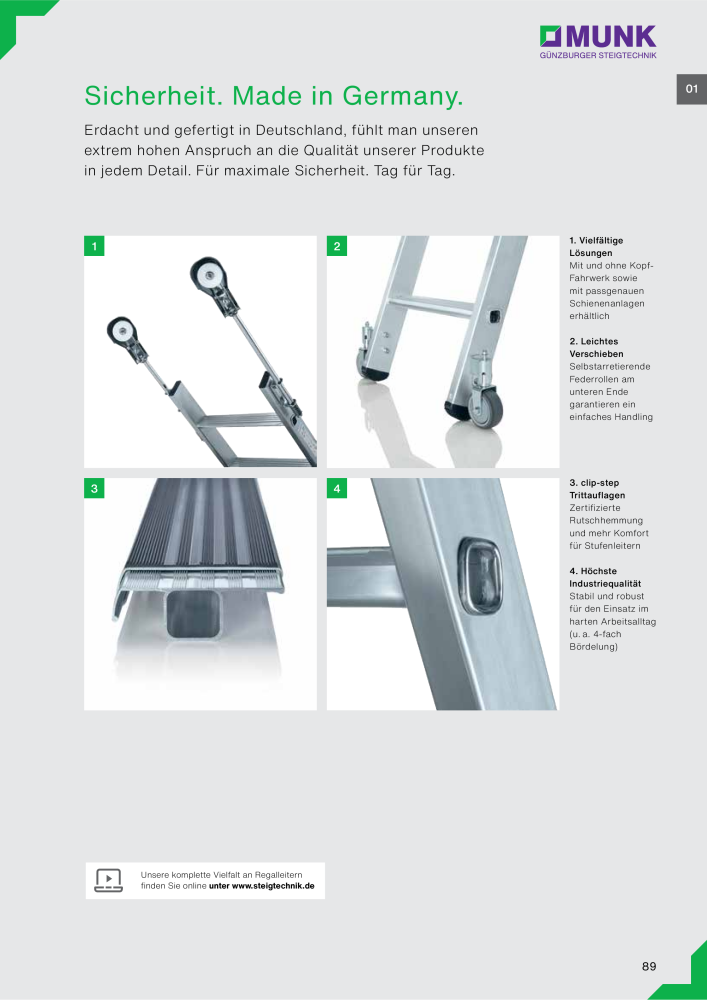 MUNK - Leitern, Plattformen, Podesttreppen und FlexxLift NR.: 20318 - Pagina 89