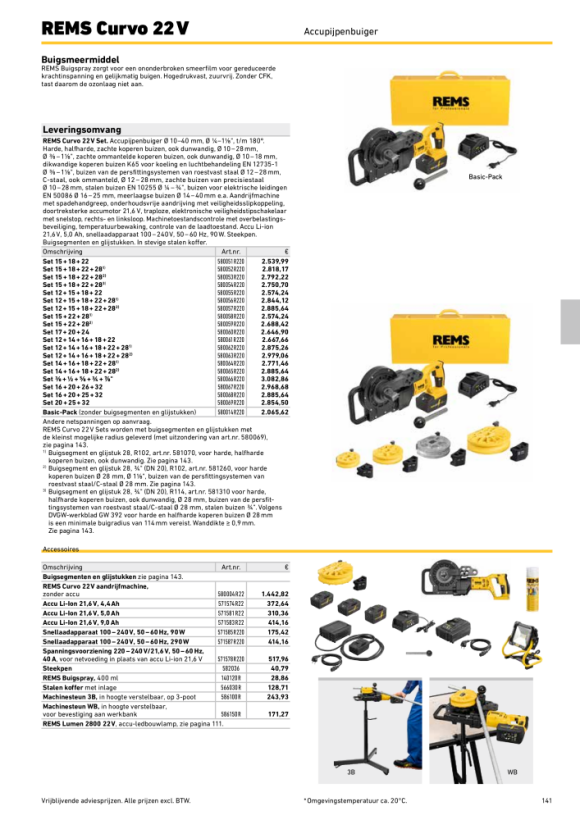 REMS Accu Curvo 22V set 15-18-22-28 580053 R220