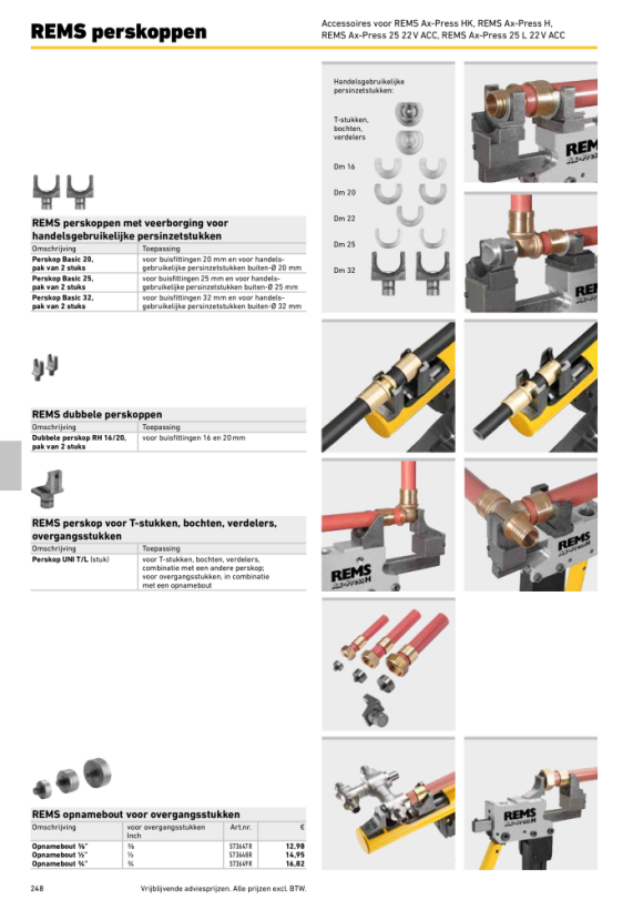 REMS Perskop RH 20 L, verpakking van 2 573152