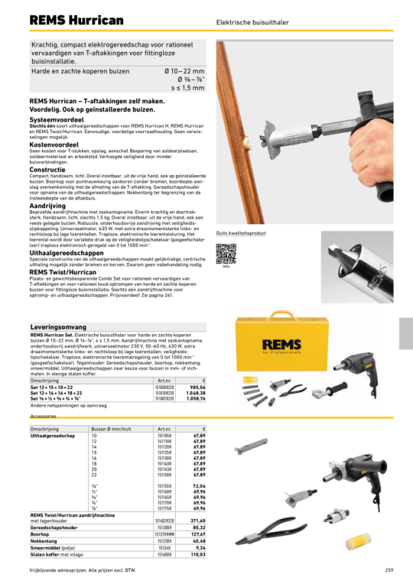 REMS Orkaan H Set 12-14-16-18-22 151004 R