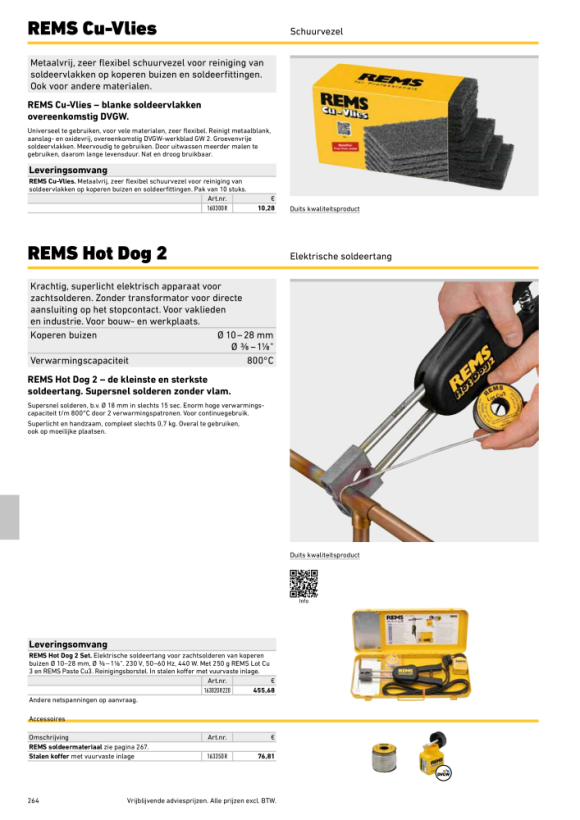 REMS Plaatstalen kist met inzetstuk 163350 R