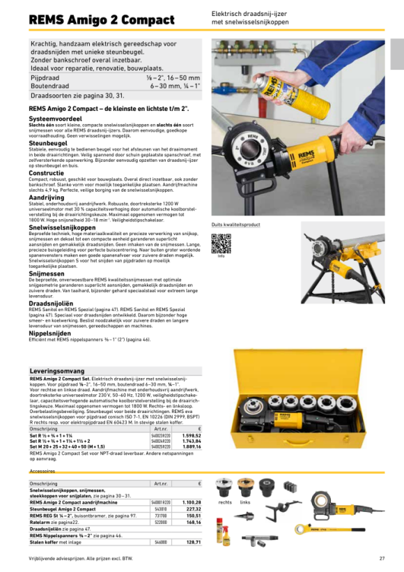 REMS Amigo 2 Compactset M 20-25-32-40-50 540025 R220