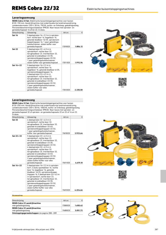 REMS Cobra 32 Set 16 + 22 174012 R220