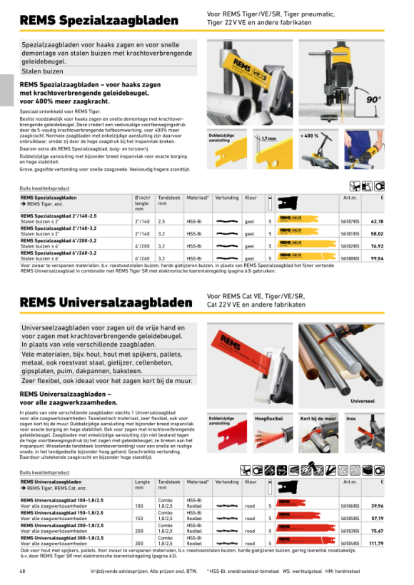 REMS Speciaal zaagblad 2”/140-2.5, verpakking van 5 561007 R05