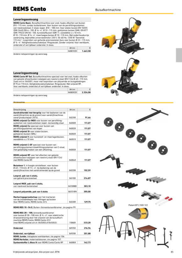 REMS Snijwiel Cu-INOX 845050 R