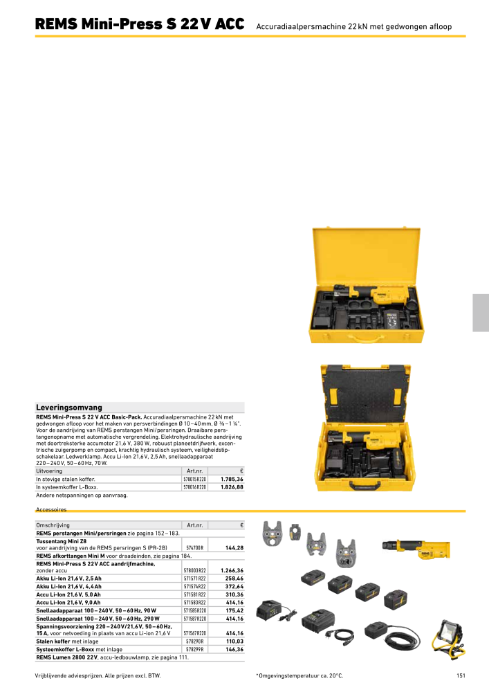 REMS Hoofdcatalogus Buisverwerking NR.: 20322 - Seite 151