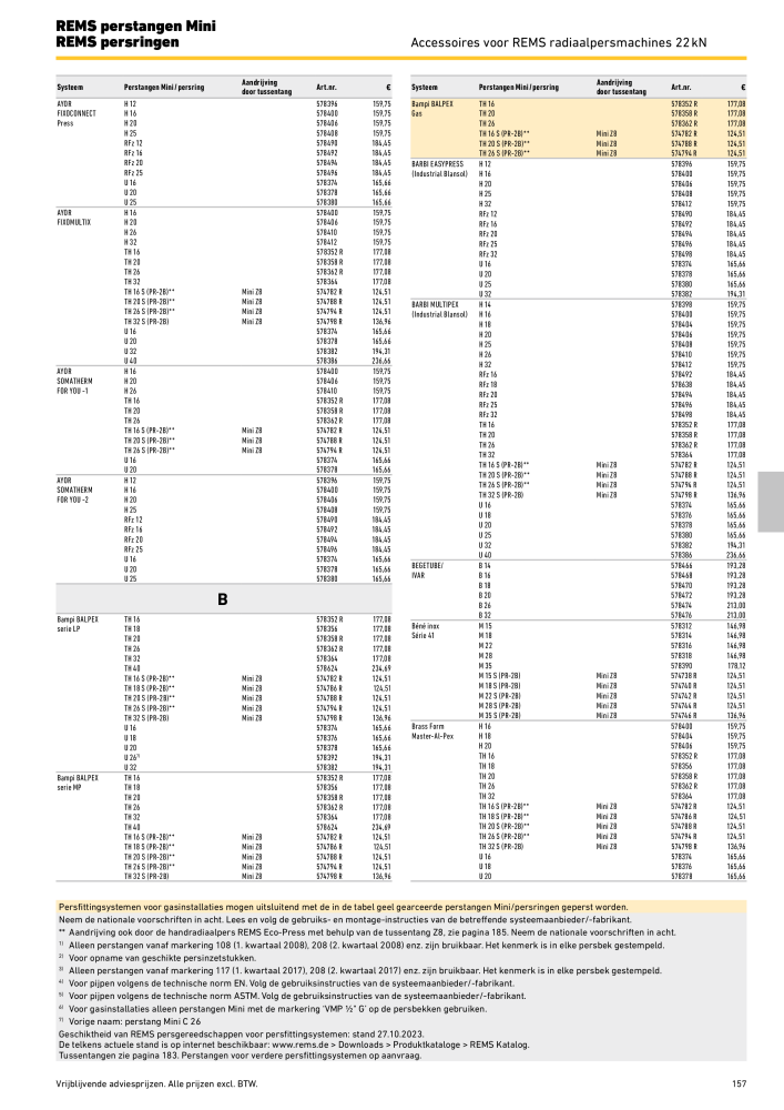 REMS Hoofdcatalogus Buisverwerking NR.: 20322 - Pagina 157