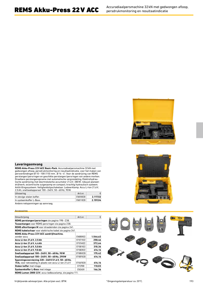 REMS Hoofdcatalogus Buisverwerking NR.: 20322 - Pagina 193