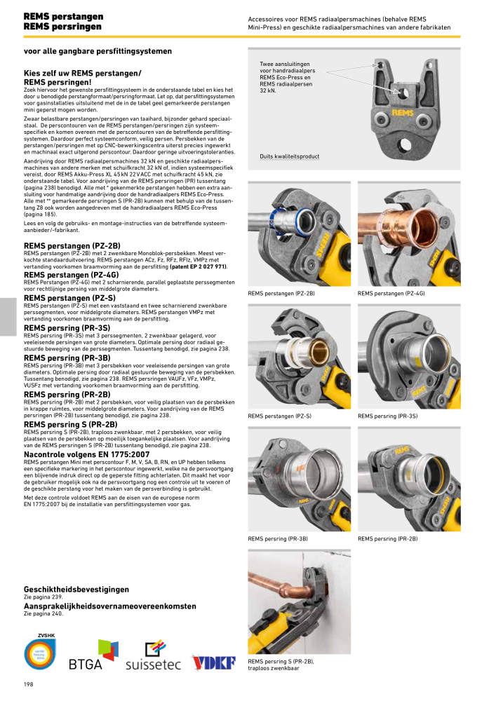 REMS Hoofdcatalogus Buisverwerking NR.: 20322 - Seite 198