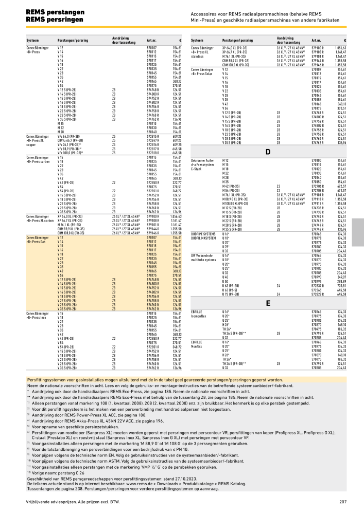 REMS Hoofdcatalogus Buisverwerking NR.: 20322 - Seite 207