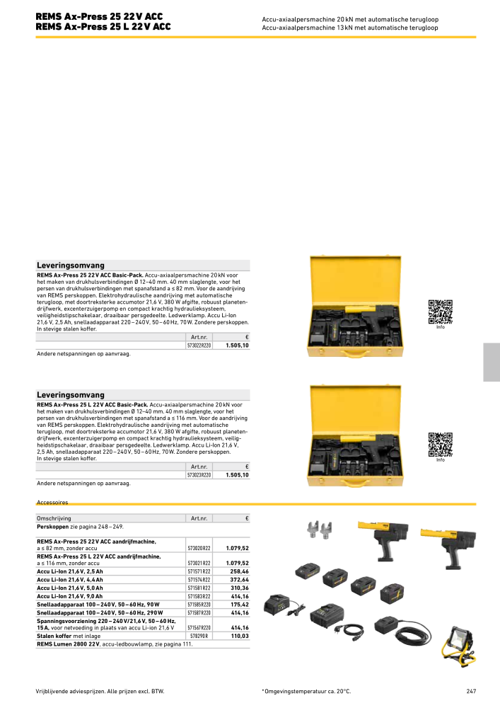 REMS Hoofdcatalogus Buisverwerking NR.: 20322 - Pagina 247