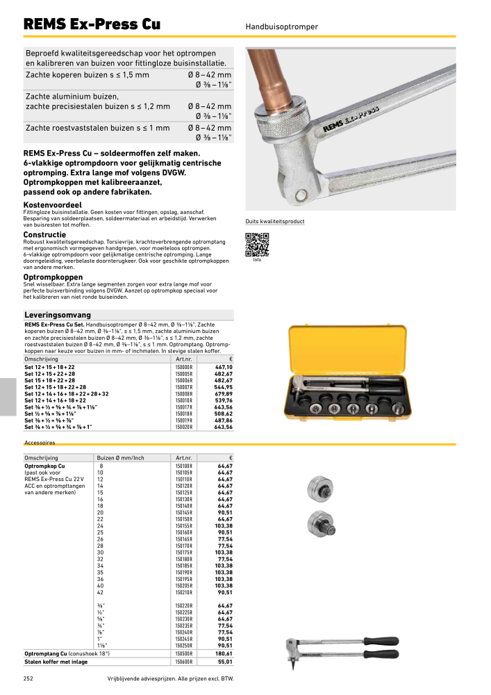 REMS Hoofdcatalogus Buisverwerking NR.: 20322 - Pagina 252