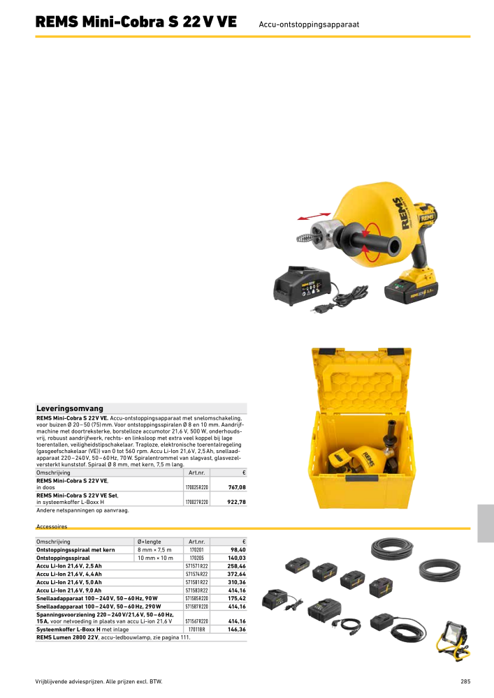 REMS Hoofdcatalogus Buisverwerking NR.: 20322 - Pagina 285